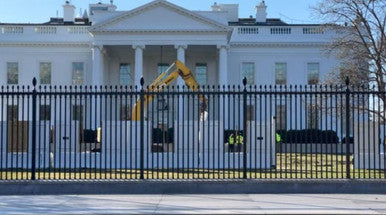 The white house is under construction.